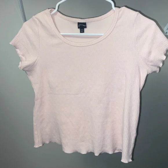 ribbed pink crop top - Picture 1 of 5